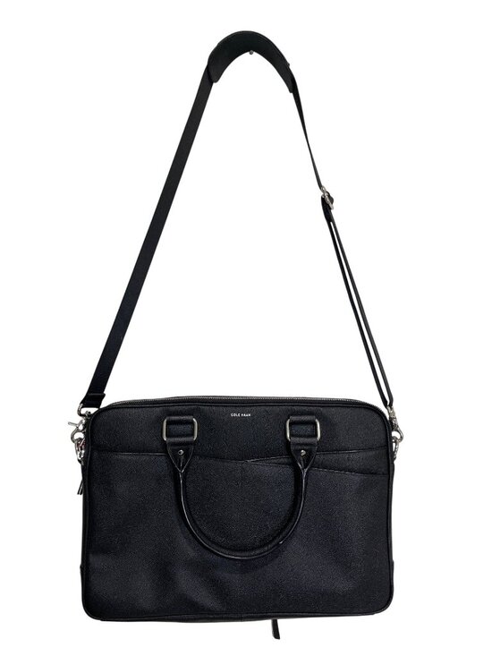 Cole Haan Other - Cole Haan x American Airlines Black Leather Laptop Bag Tavel Briefcase 16x11